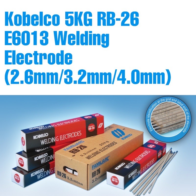 Kobelco 5kg Rb 26 E6013 Welding Electrode 2 6mm 3 2mm 4 0mm