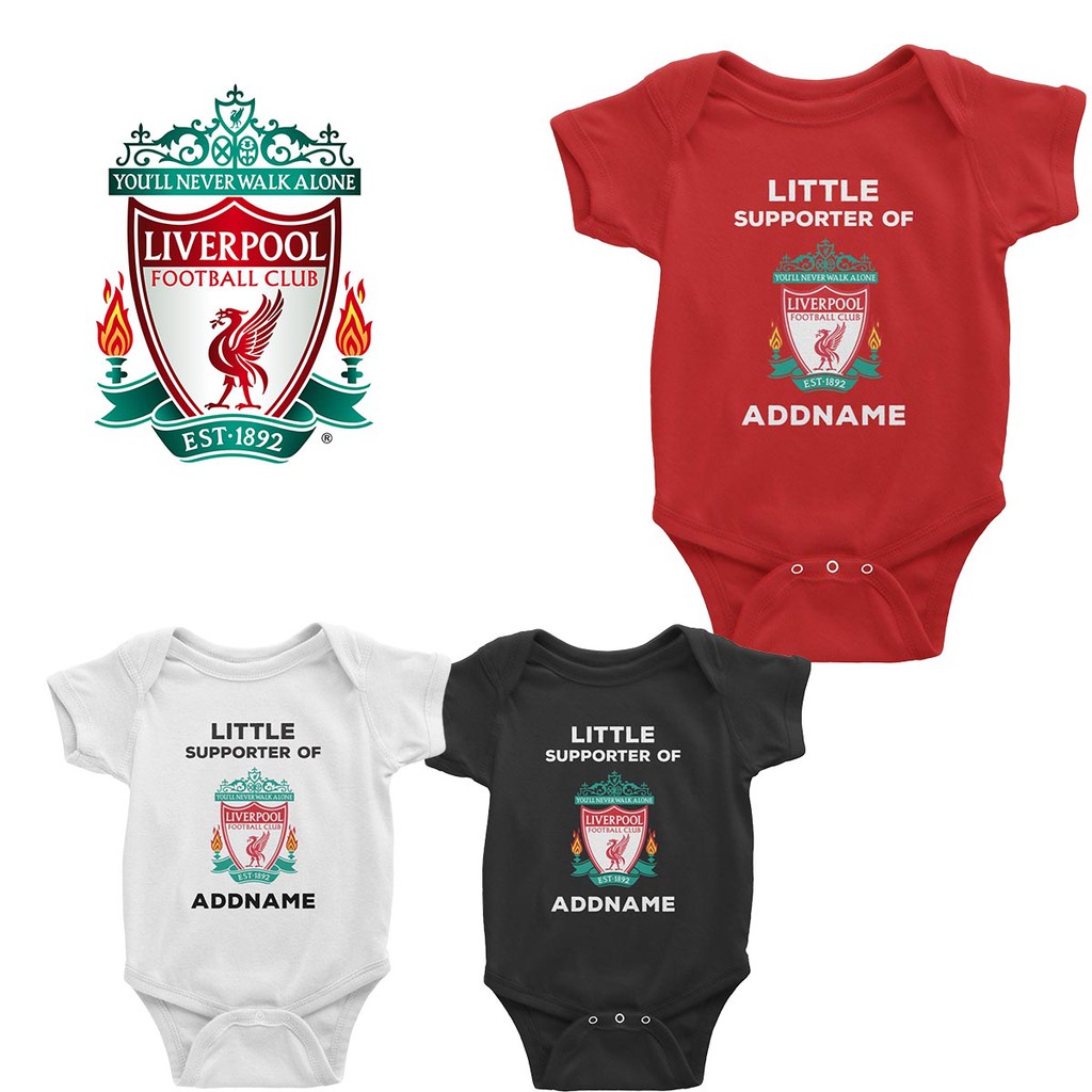 Liverpool Baby Romper Lfc Fan Little Supporter With Custom Name of