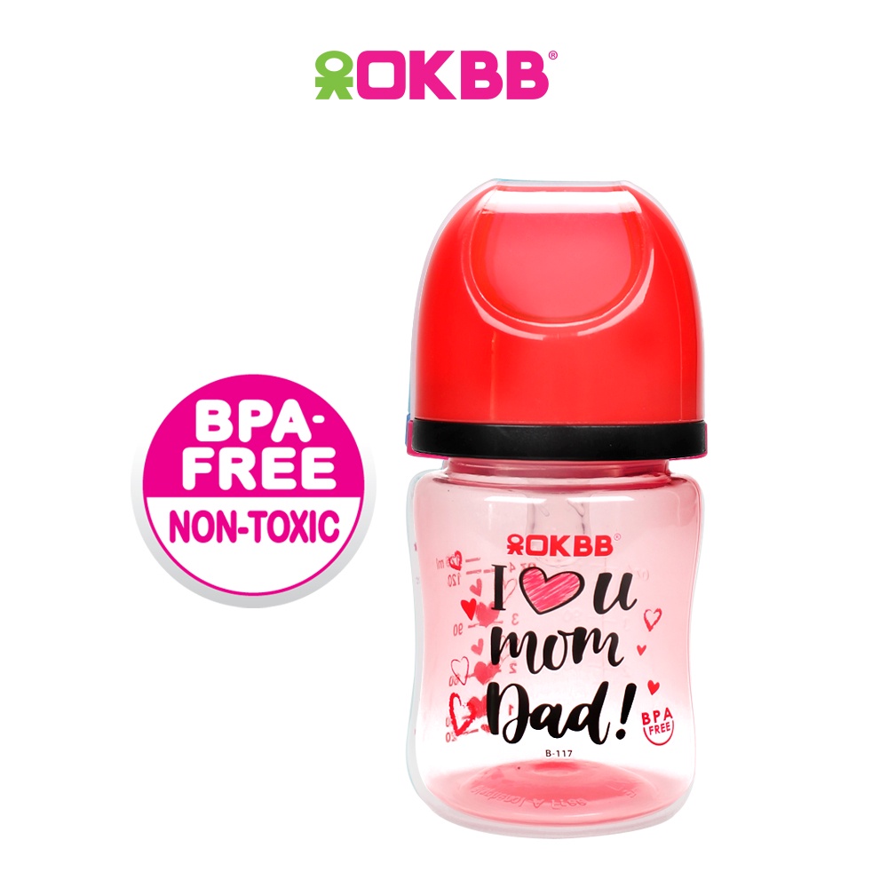 OKBB Twin Pack Baby Feeding Bottle Standard Neck Teats Feeding Essentials 9  Oz (270ml) B231P