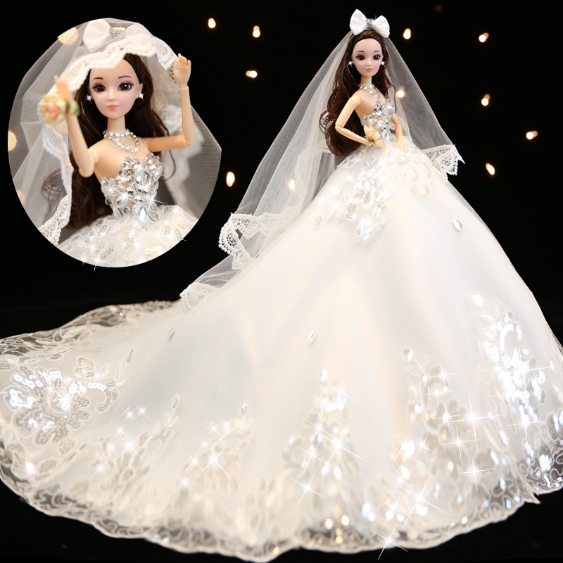 barbie doll white dress