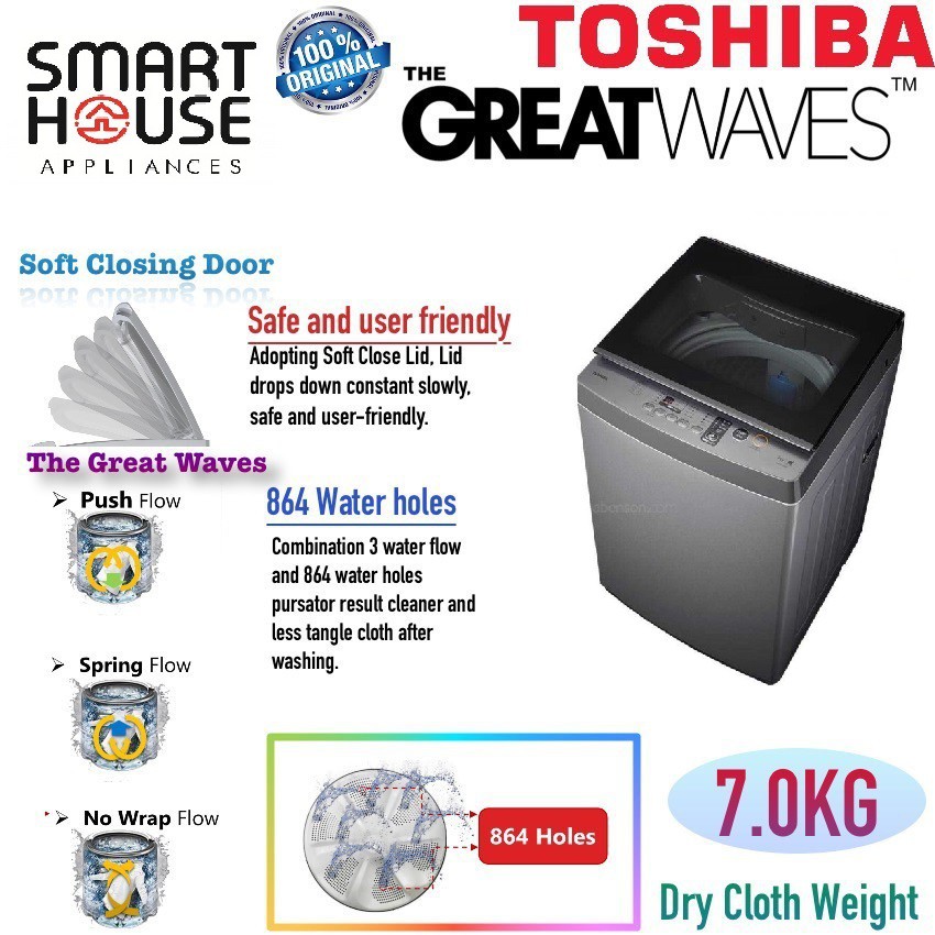 Mesin Basuh Toshiba 7Kg - 9 Mesin Basuh Murah Terbaik di Malaysia 2020 - Di Bawah RM500 : Samsung, midea, toshiba, sharp dan sanyo.