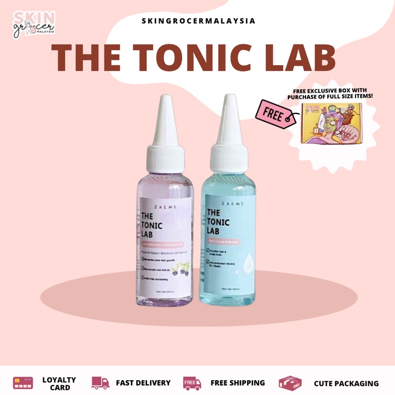 The Tonic Lab by Zaem Hair Tonic Serum for Dandruff + Hairfall Shopee