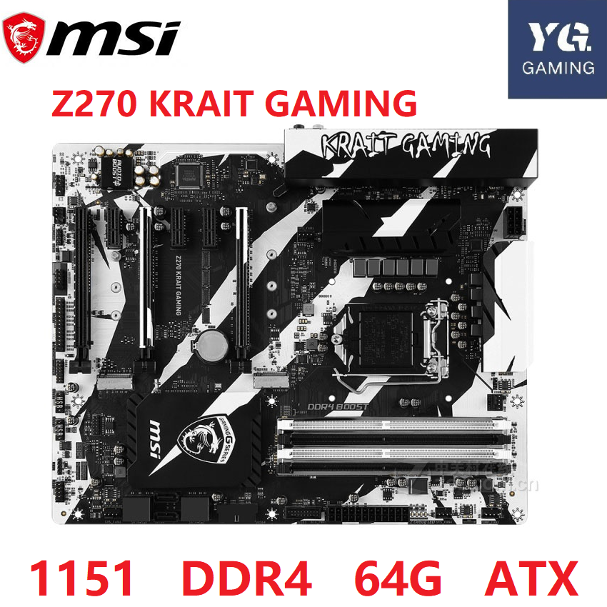 For MSI Z270 KRAIT GAMING Motherboard LGA 1151 DDR4 64GB For Intel Z27
