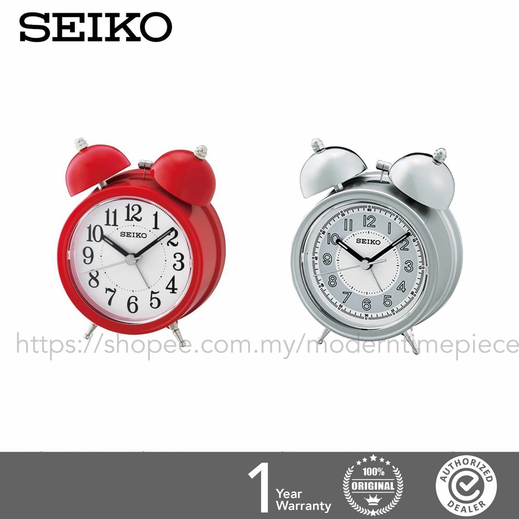 NEW Seiko Bell Alarm Clock  QHK035R 