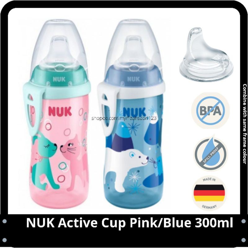NUK Active Cup 300 ml With Soft Silicone Spout From 12 Months, Leak