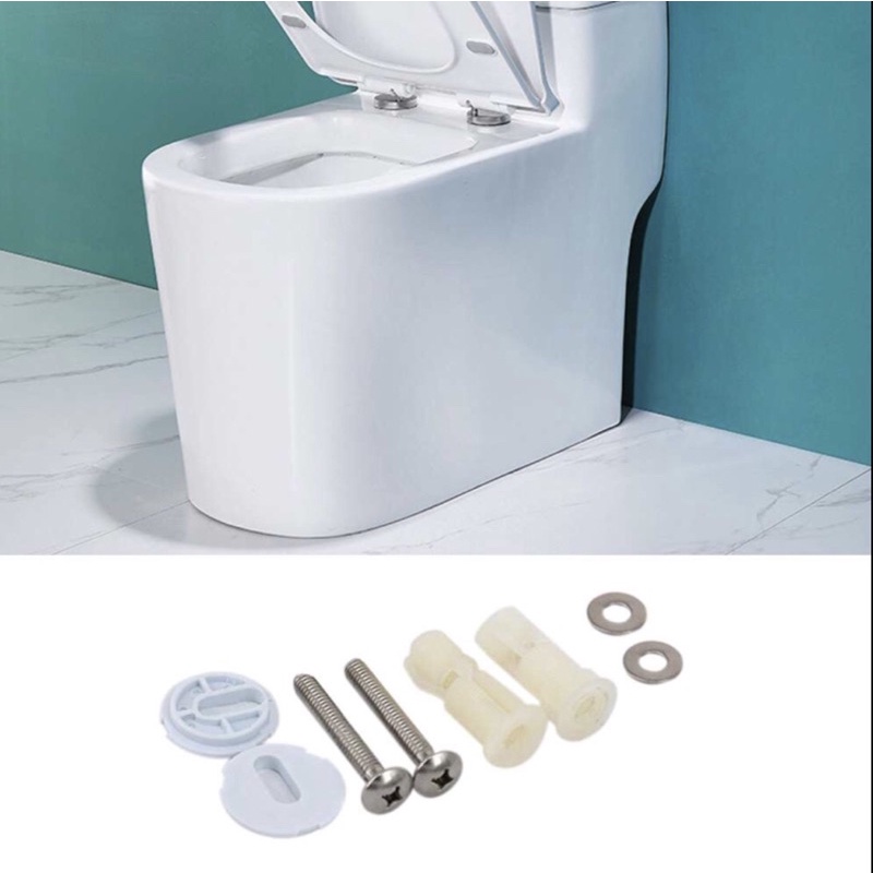 Replacement 1 pair Universal Top Fix WC Toilet Seat Screws Nut Cover