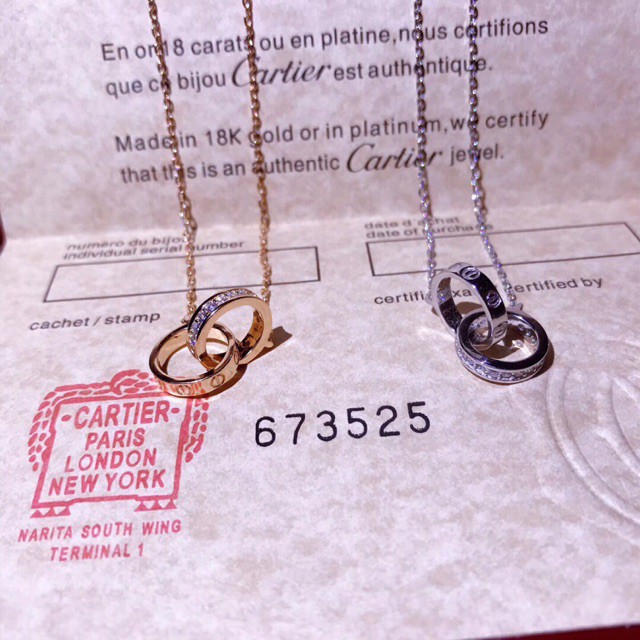 cartier double love ring necklace