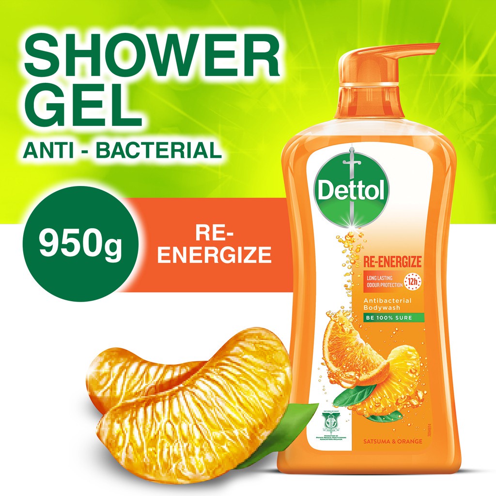 Dettol ReEnergize AntiBacterial pHBalanced Bodywash 950ml