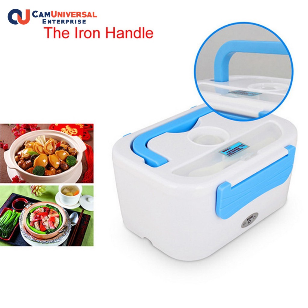 Portable Heating Electric Lunch Box (Blue) | Shopee Malaysia