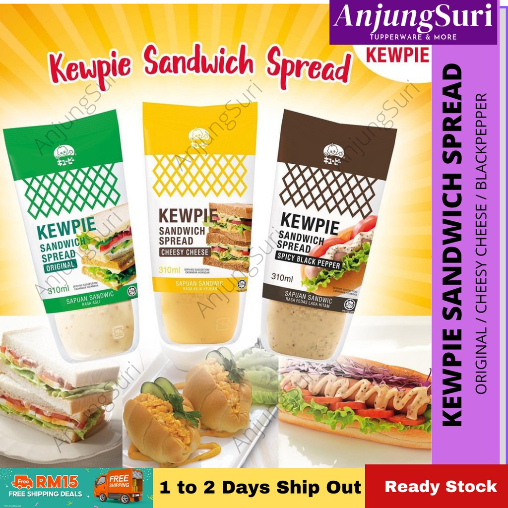 Buy Kewpie Healthy Sandwich Spread Original Cheesy Cheese Black Pepper Halal Seetracker Malaysia