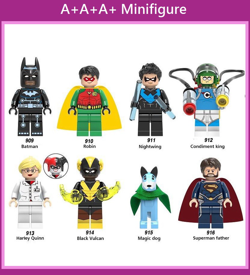 Minifigures X0198 Batman Robin Nightwing Superman Papa Building Blocks Toys  | Shopee Malaysia