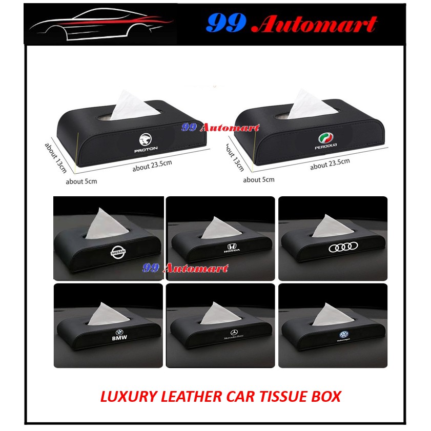 Luxury Leather Car Home Tissue tisu Box Holder FOR Proton Perodua Honda Toyota Nissan BMW Audi Volkswagen Mercedes