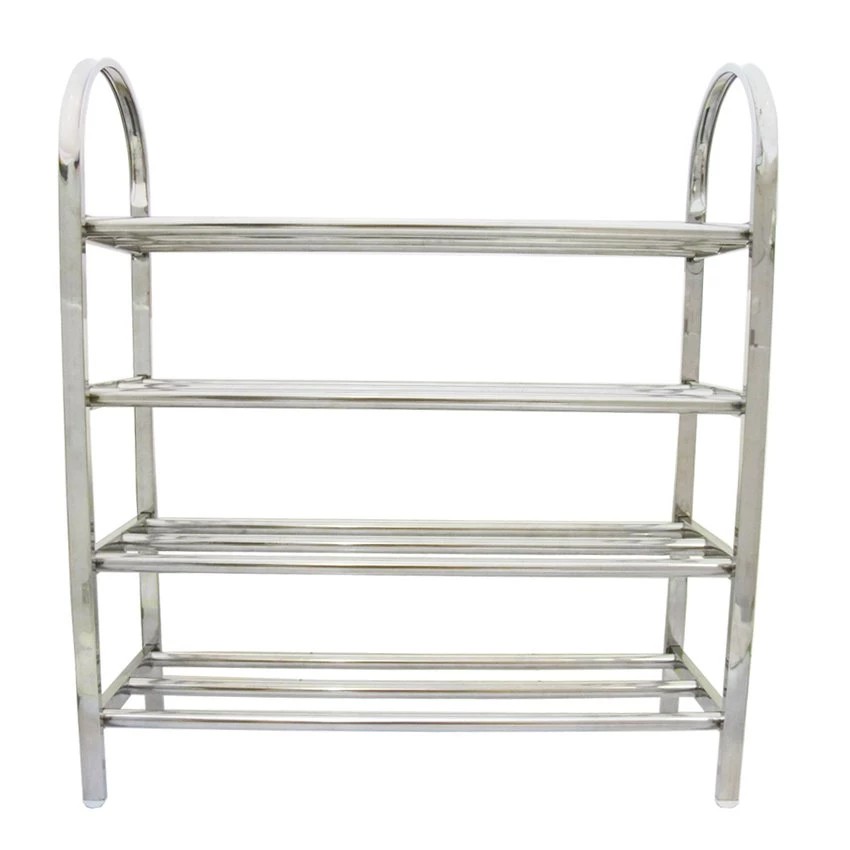 Stainless Steel 4 Tier Shoe Rack Organizer Storage Shelf Shopee Malaysia