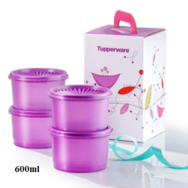 Tupperware: Mini Deco Canister Gift Set (4) 600ml /Loose