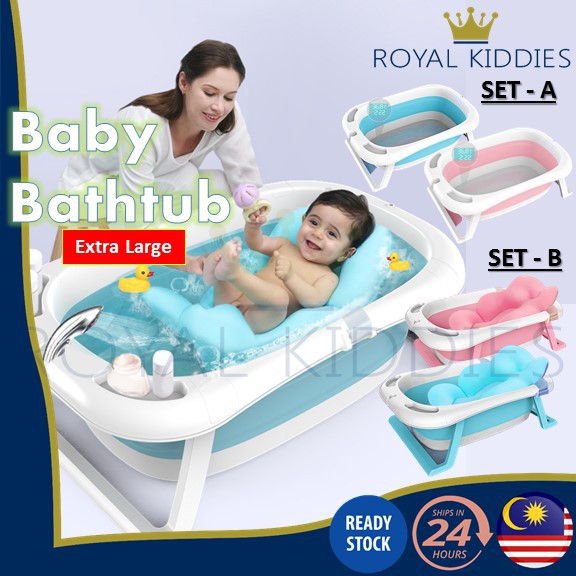 RoyalKiddies Extra Large Baby Bathtub Basin Childrens Bath Tub Lying