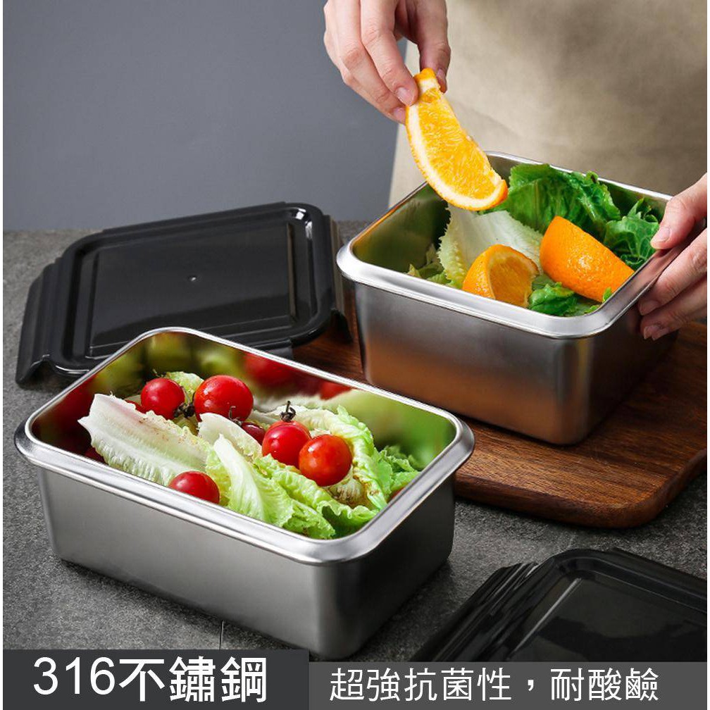 韩国316 不锈钢水果蔬菜抗菌型保鲜盒korea 316 Stainless Steel Antibacterial Food Containers With Lid Free Bag Free Shipping Shopee Malaysia