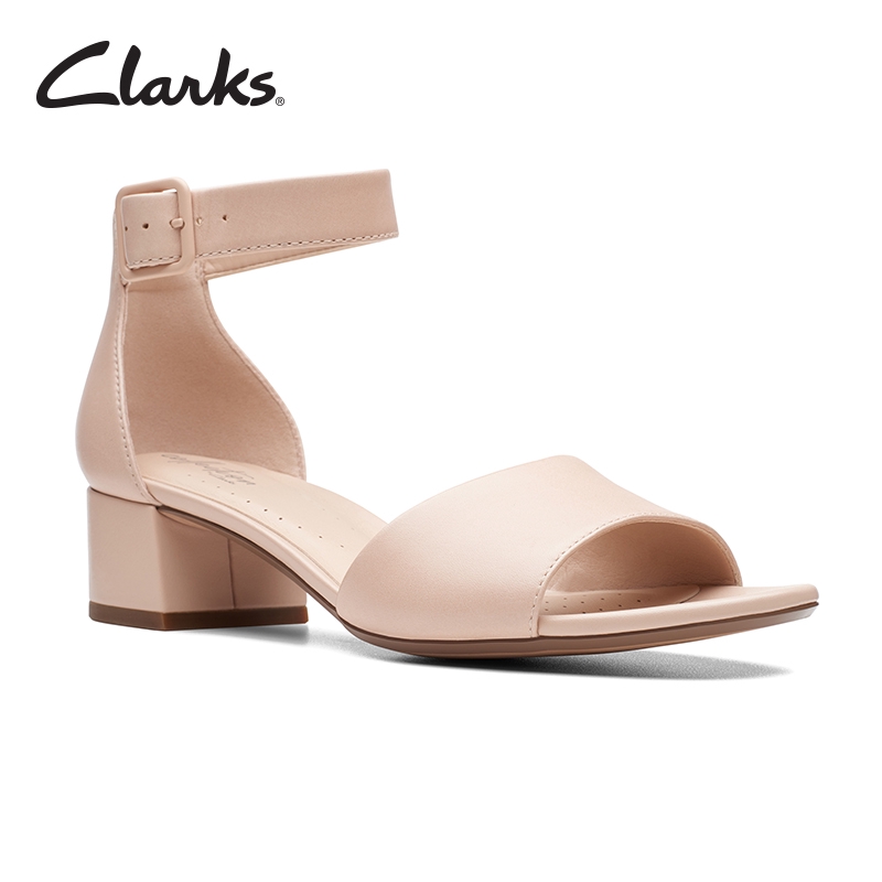 clarks pink heels