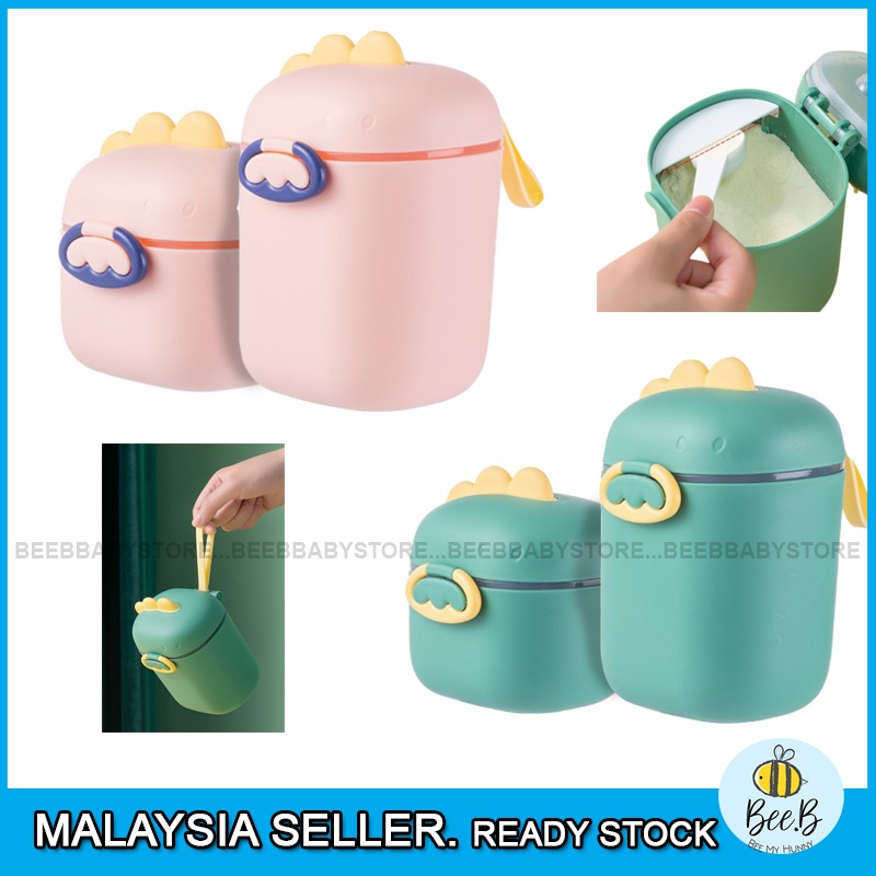 Portable Milk Powder Container Airtight Dinosaur Bekas Susu Baby 奶粉盒 Snack Container Food Storage BTP