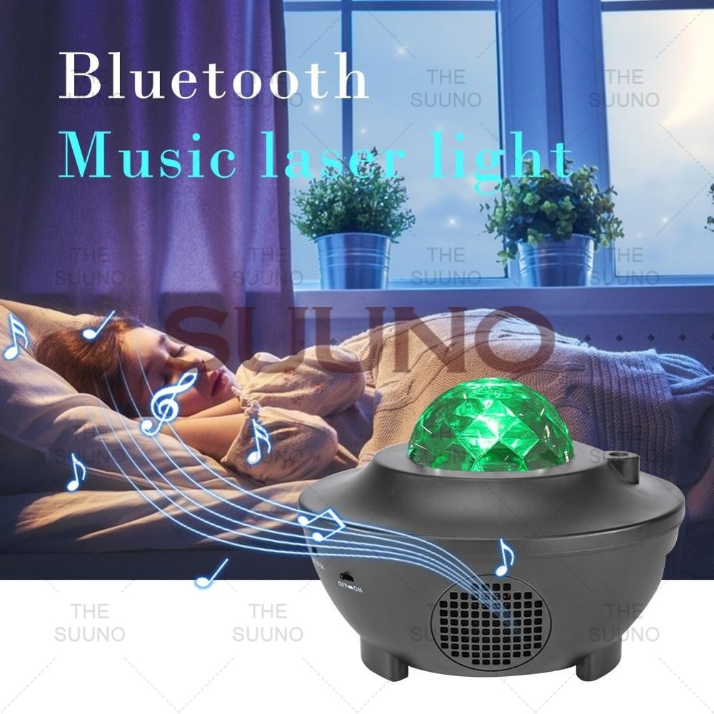 Starry sky projection lamp LED Projector Music Starry Water Wave LED Mulit Color Projector Light Bluetooth