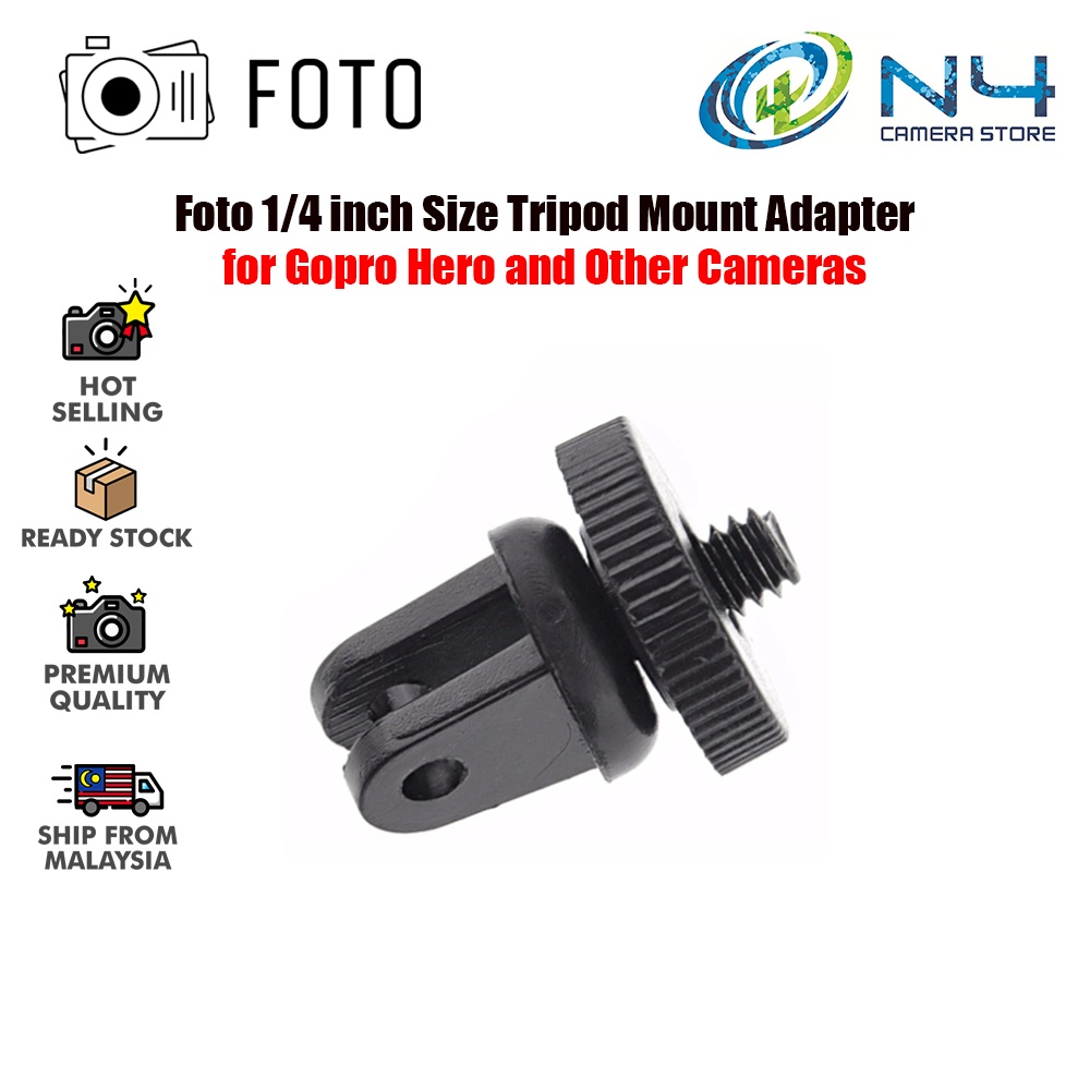 Foto 1/4 inch Mini Tripod Adapter Bracket GoPro Mount to Camera 1/4
