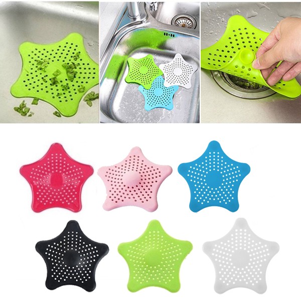 Hair Catcher Star Silicone Bath Stopper Starfish Sink Filter Shower  Anti-blocking Floor Drain Sinki / Tandas 五角星地漏 | Shopee Malaysia