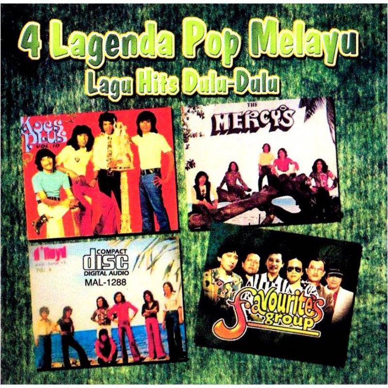 CDR 4 LAGENDA POP MELAYU KOES PLUS / MERCYS / DLLOYD / FAVOURITE GROUP - CD LAGU HITS DULU DULU