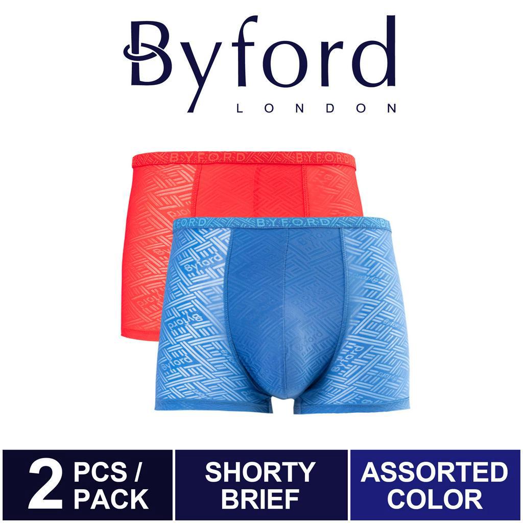 (2 Pcs) Byford Men Trunk Microfibre Spandex Men Underwear Assorted ...