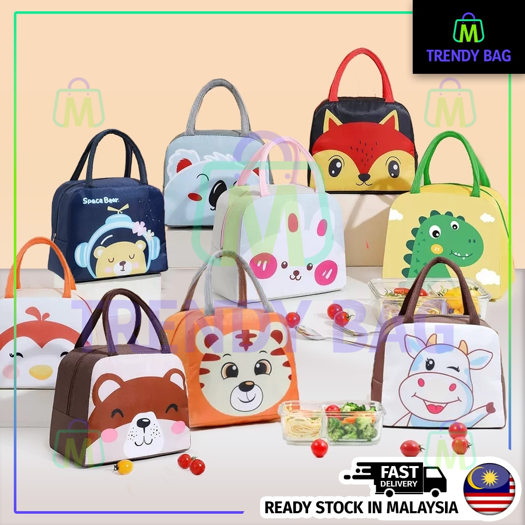 Cartoon Animal Insulated Lunch Bag Reusable Lunch Box Bag , Thermal Bag Suitable For Adults Children 保温袋