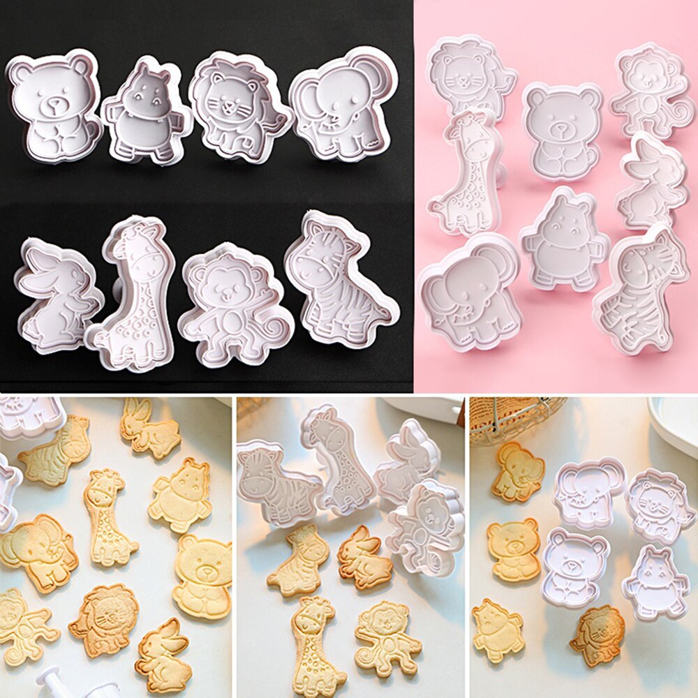 4pcs Animal Cookie Cutter Mould Biscuit DIY Fondant Cake Decorating Mold  Baking Tools | Shopee Malaysia