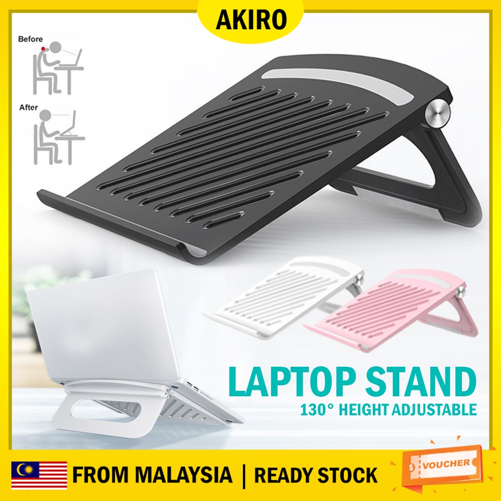 AKIRO Foldable Laptop Holder Laptop Stand Mount Riser Stand Ventilation Cooling Support 17in 笔记本电脑支架