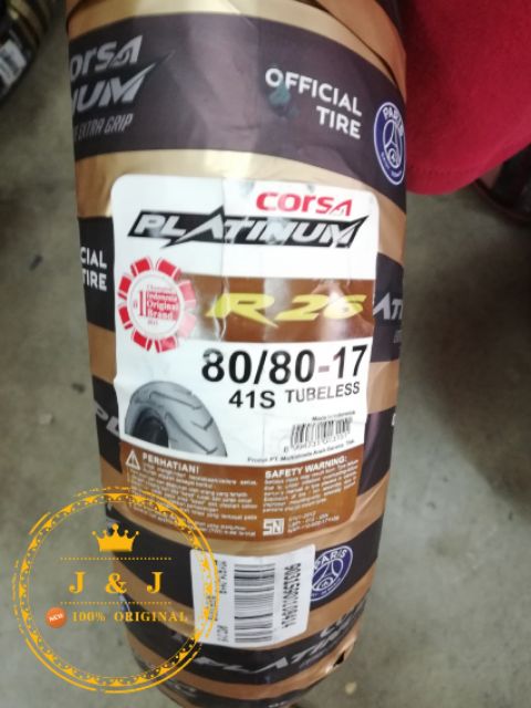 🔥2020 Year🔥 Corsa Platinum R26 17" 80/80-17 Tayar Tubeless ...