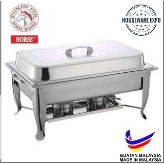 Full size Stainless Steel Buffet set Food Pan chafing dish buffet catering berkas lauk buffet tray food tray jamuan tray