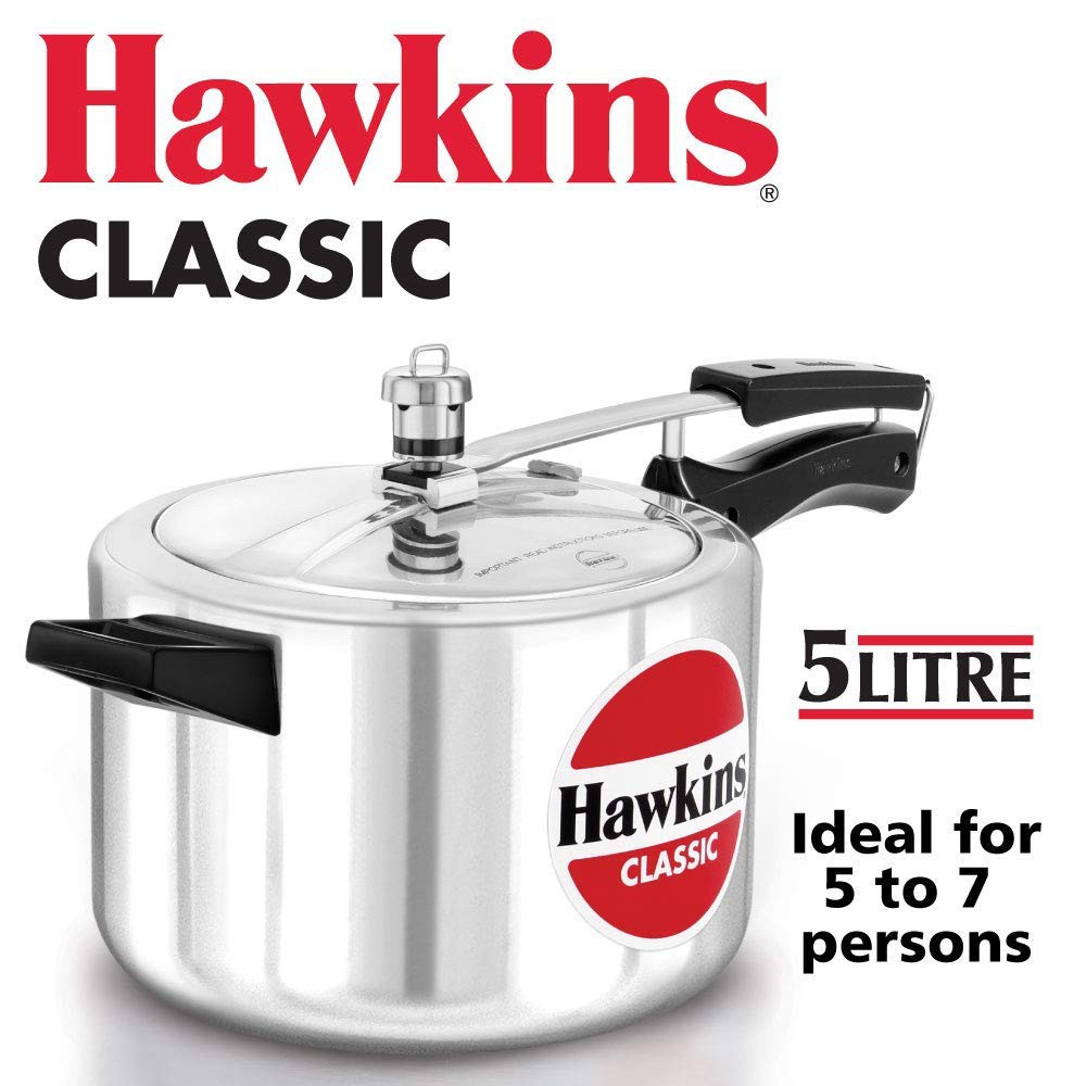 Hawkins Aluminium Pressure Cooker, 5 litres