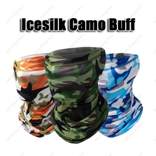 Camo Buff Icesilk High UV Protection Face Mask for Fishing Outdoor Sport Camouflage Sarung Muka
