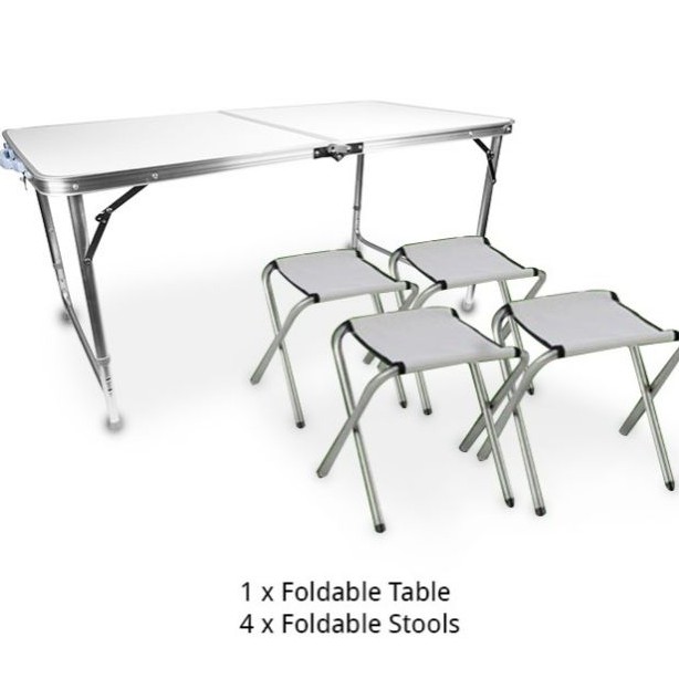  Meja  Lipat  4 kerusi folding table with 4 stools 