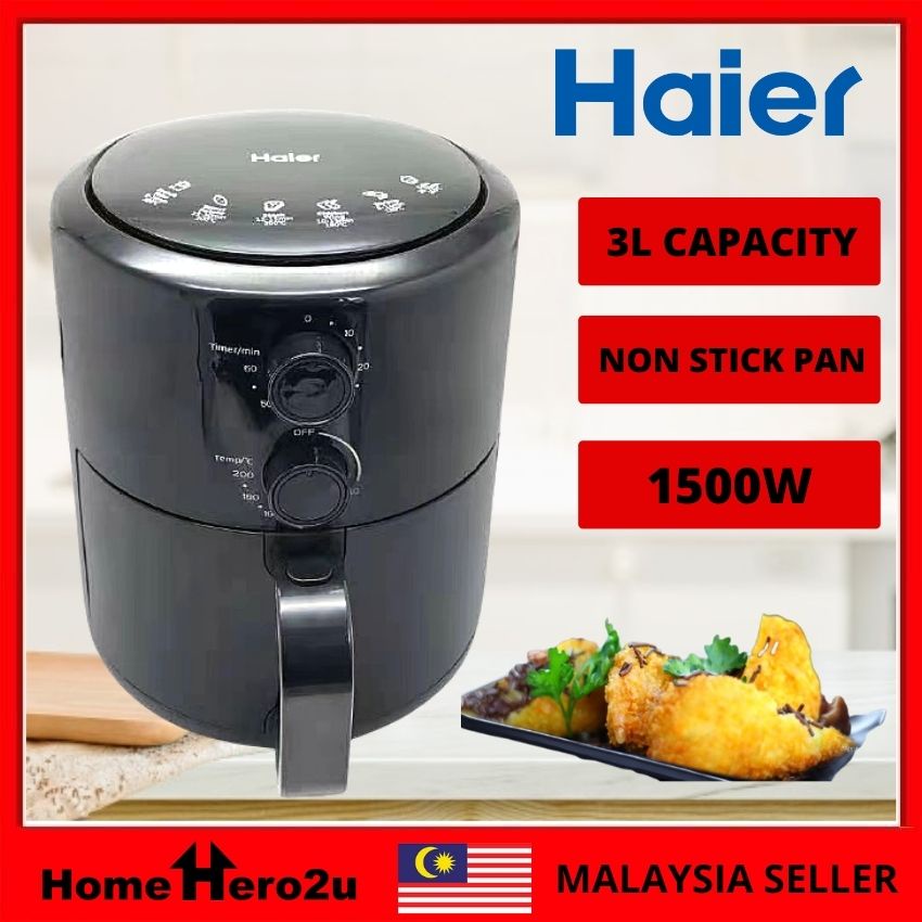 Haier Air Fryer 3L 1500W with Timer and Non Stick Coating Pan HAAF30A