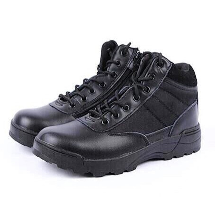 READY STOCK.Tactical Boots Swat Low Cut Black & Brown Combat Boots Outdoor Sport Hiking Shoes Size 37-45