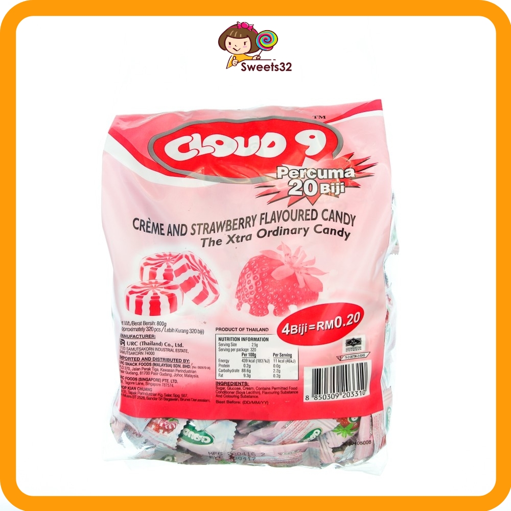 Cloud 9 Strawberry Candy (320pcs) | Shopee Malaysia