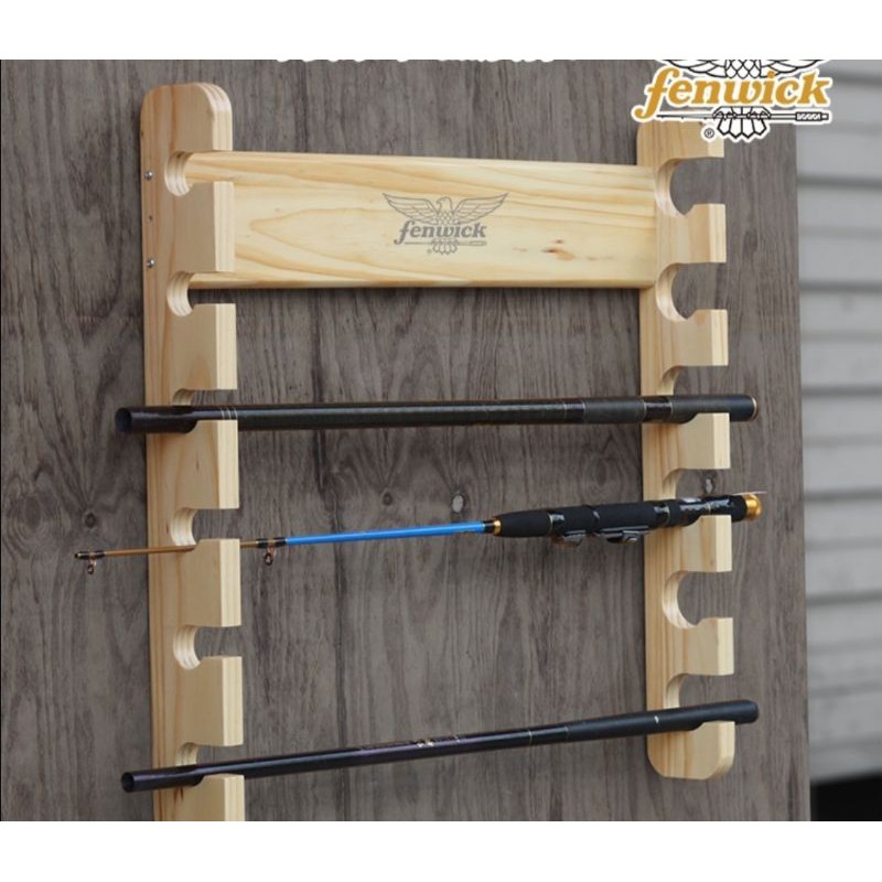 Fishing Rod Rack 6 Slot Rak Joran Pancing Murah Kayu Fishing Rack ...