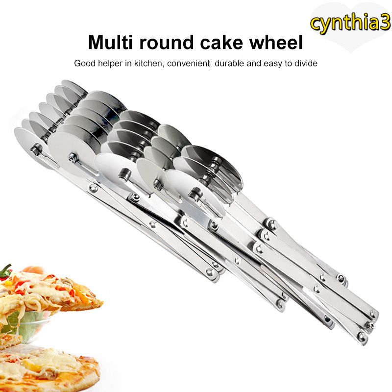 Pizza plate extendable 3 / 4 / 5 / 6 / 7 wheel bread slicer separator Pizza Slicer Cutter Wheel Nonstick Blade separator Suitable for homes, kitchens, hotels, shops, restaurants, cooking schools Application for Pizza, dough, pasta, noodles, noodle machine