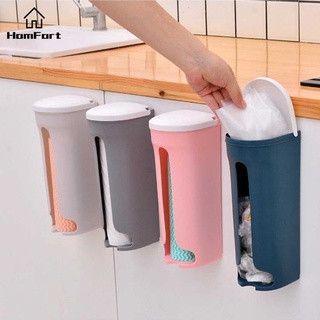 Image of Garbage Bag Storage Organizer Holder Wall Hanging Plastic Storing Rack With Cover For Home Kitchen