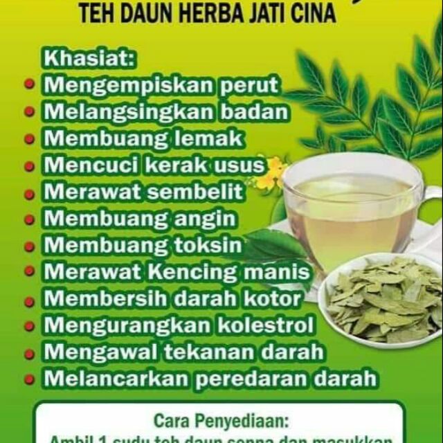 Teh Daun Senna Untuk Kurus Detoks Shopee Malaysia