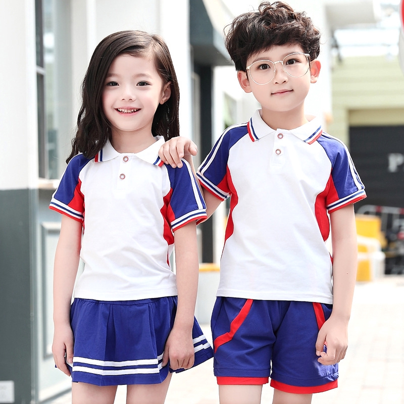 Kids Boys Girls Kindergarten Uniform School Uniform Short Sleeve ...