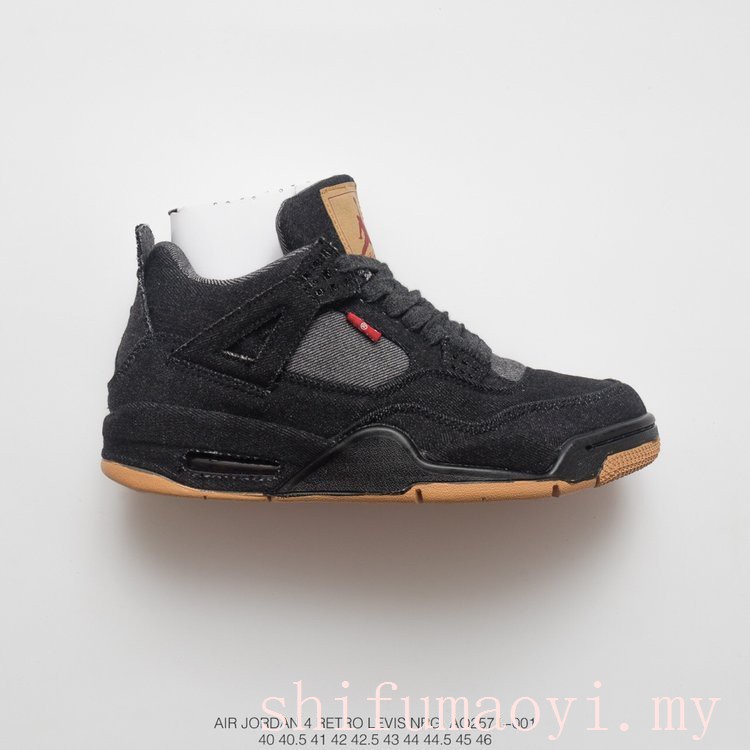 jordan 4 x levis black