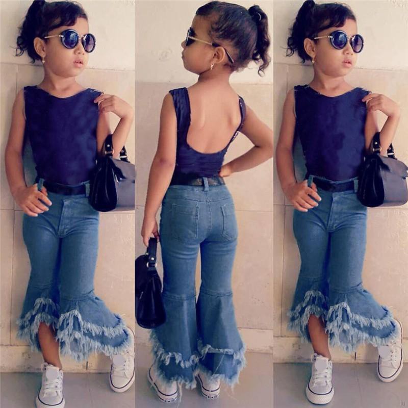 girls in flare pants