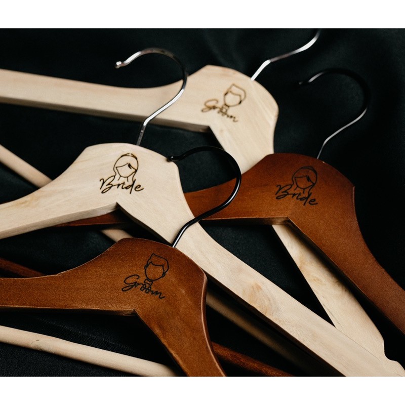 Engrave Wooden Hangers Shopee Malaysia
