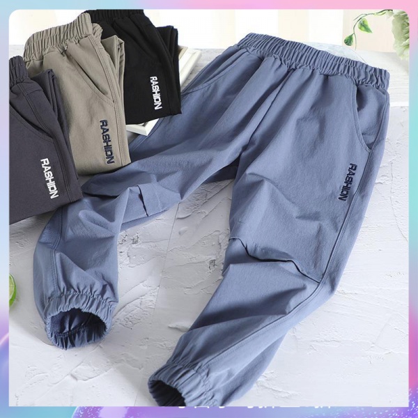 Cepat kering Seluar Kanak Kanak Lelaki Meregangkan seluar peluh yang selesa 110-160 Fesyen Anti nyamuk Seluar