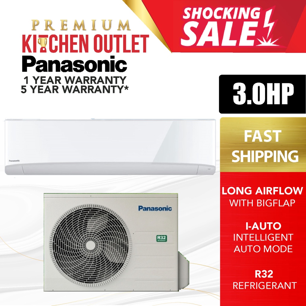 Panasonic 1.03.0 HP NonInverter R32 Air Conditioner CS/CUPN28VKH