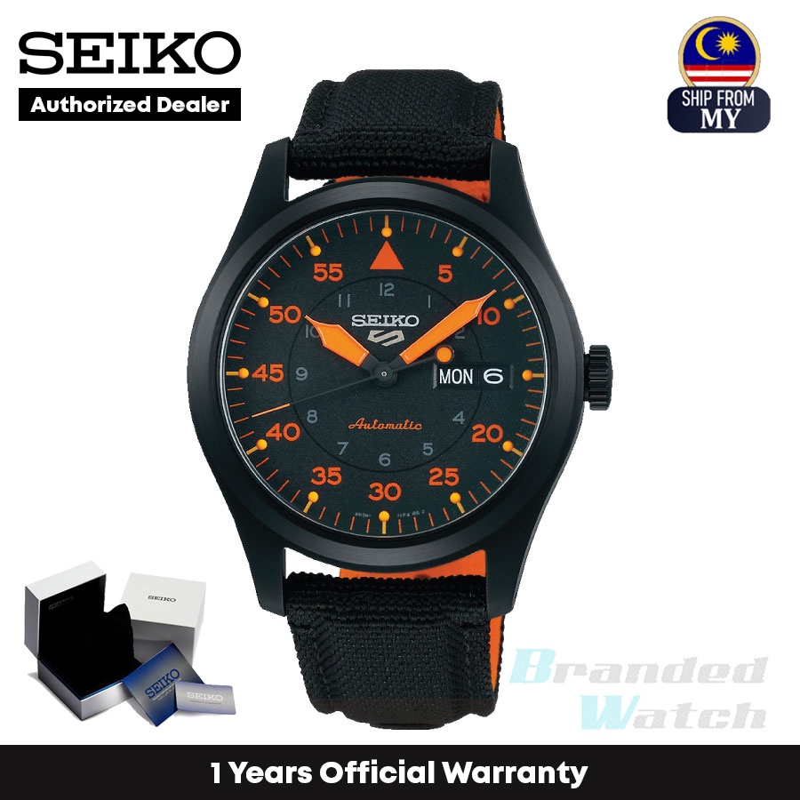 Official Warranty] Seiko SRPH33K1 Men's Seiko 5 Sport Orange Black Dial  Nylon Strap Watch | Shopee Malaysia