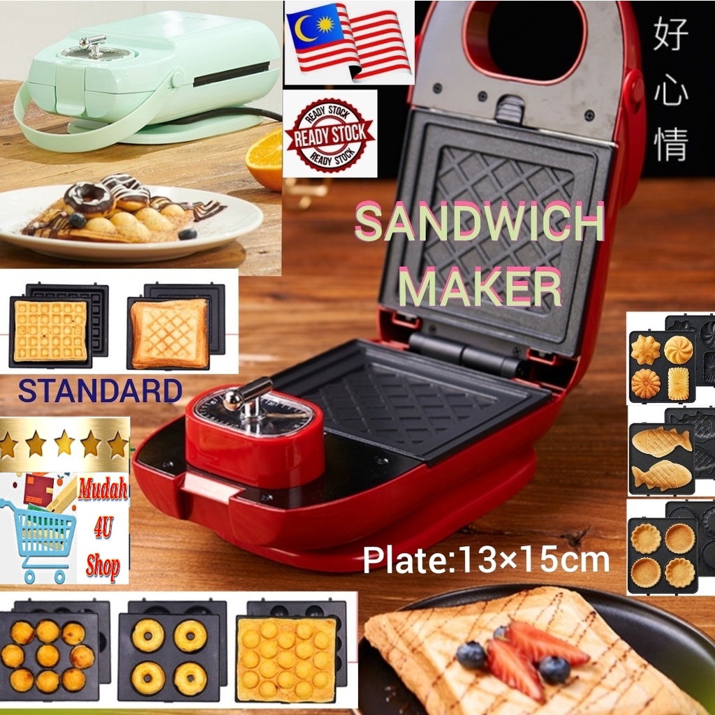 Electric Sandwich Maker Waffle Maker Mini Grilling Panini Baking Plates Toaster Breakfast Machine For Home House